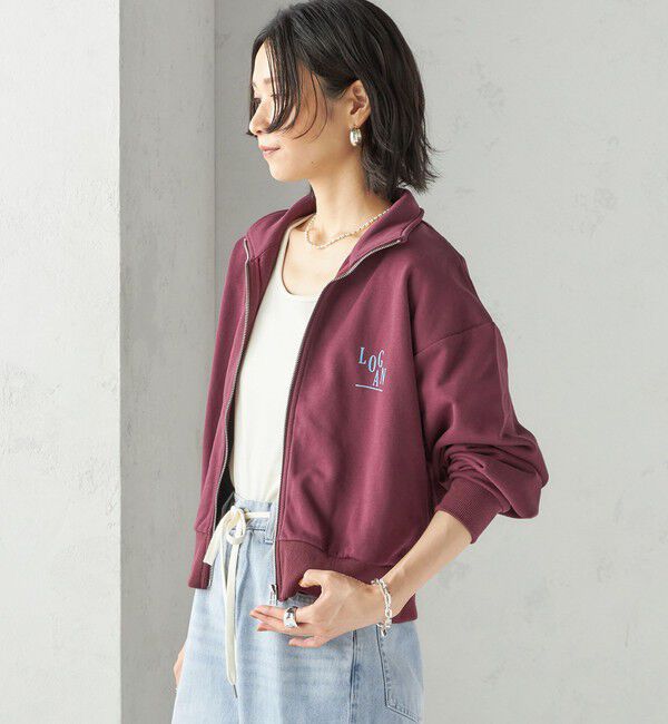 SHIPS for women「【SHIPS別注】LOGAN KNITTING MILLS:プリント ジップ プルオーバー」|スウェット・ジャージ|