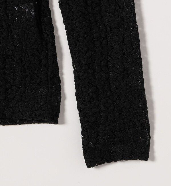 quaranciel「quaranciel:〈手洗い可能〉フラワー レース ストレッチ レギュラーカラー シャツ カットソー」|Tシャツ・カットソー|