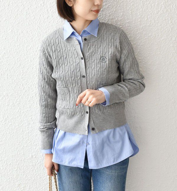 SHIPS Colors 「SHIPS Colors:〈手洗い可能〉ミニケーブル カーディガン◇」|カーディガン|グレー