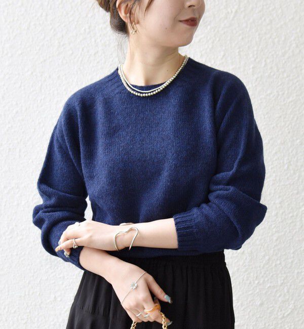 SHIPS any「【SHIPS any別注】Harley of Scotland: シェットランド クルーネック ニット 25AW」|ニット・セーター|