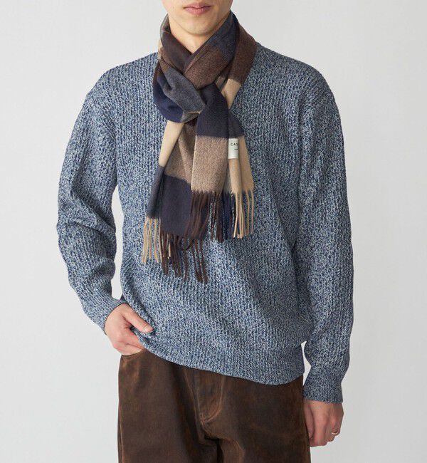 SHIPS「SHIPS:〈手洗い可能〉メランジ クルーネック ニット」|ニット・セーター|ネイビー