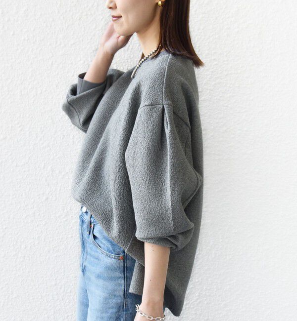 SHIPS for women「〈手洗い可能〉ダブル フェイス ニット リブ コンビ プルオーバー」|Tシャツ・カットソー|