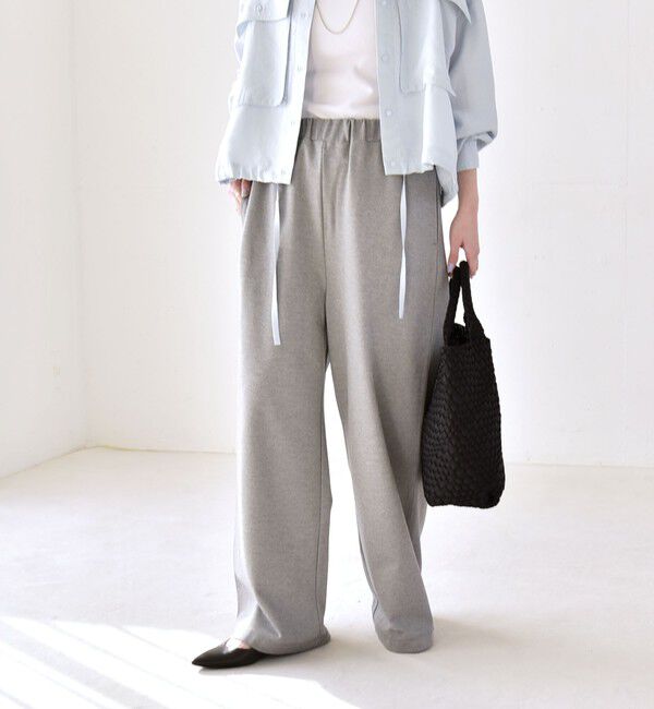 quaranciel「quaranciel:〈洗濯機可能〉ライト ポンチ ロゴ刺繍 スウェット パンツ」|その他|