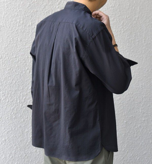 SHIPS any「SHIPS any:〈洗濯機可能〉コットン/リネン 7分袖 バンドカラー ポケット シャツ◆」|シャツ・ブラウス|