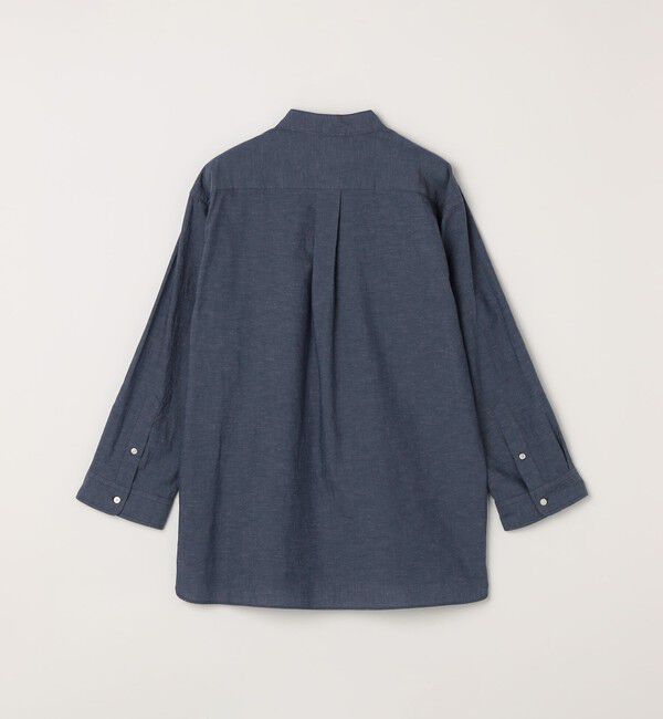 SHIPS any「SHIPS any:〈洗濯機可能〉コットン/リネン 7分袖 バンドカラー ポケット シャツ◆」|シャツ・ブラウス|