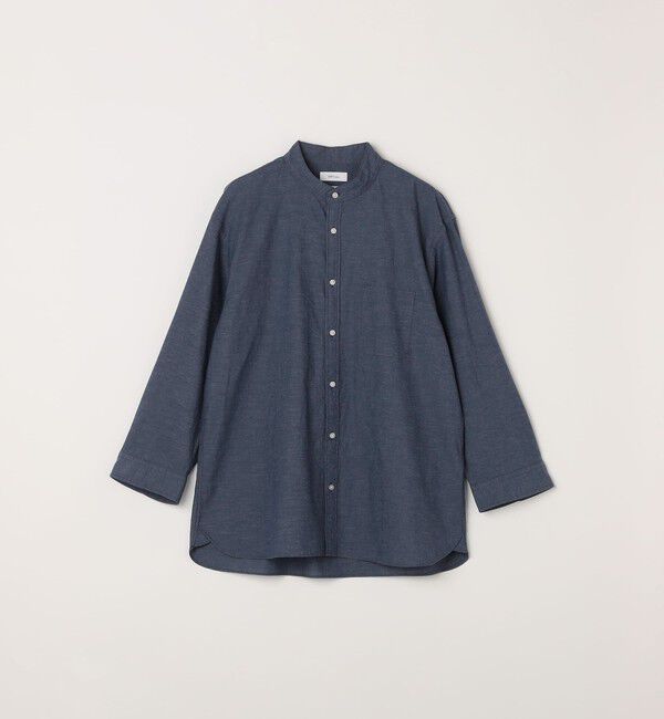 SHIPS any「SHIPS any:〈洗濯機可能〉コットン/リネン 7分袖 バンドカラー ポケット シャツ◆」|シャツ・ブラウス|