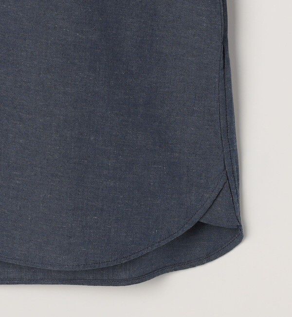 SHIPS any「SHIPS any:〈洗濯機可能〉コットン/リネン 7分袖 バンドカラー ポケット シャツ◆」|シャツ・ブラウス|