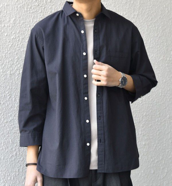 SHIPS any「SHIPS any:〈洗濯機可能〉コットン/リネン 7分袖 ポケット レギュラー シャツ 26SS◆」|シャツ・ブラウス|