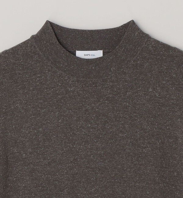 SHIPS any「SHIPS any:〈手洗い可能〉ハイゲージ リネン ミックス サマーニット モックネック Tシャツ 26SS◆」|Tシャツ・カットソー|