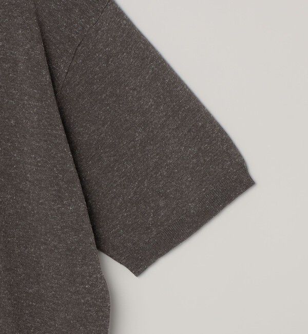 SHIPS any「SHIPS any:〈手洗い可能〉ハイゲージ リネン ミックス サマーニット モックネック Tシャツ 26SS◆」|Tシャツ・カットソー|