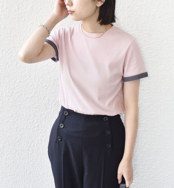 SHIPS Colors 「《予約》SHIPS Colors:〈手洗い可能〉シアー ドライ タッチ バイカラー TEE◆」|Tシャツ・カットソー|