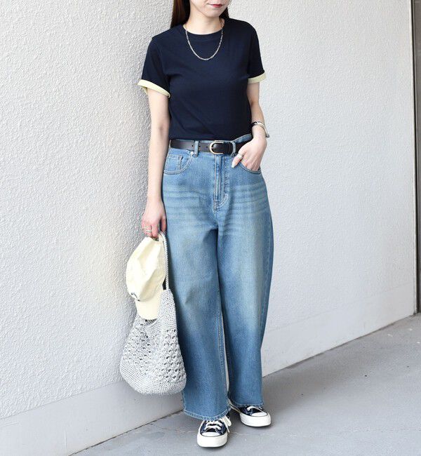 SHIPS Colors 「《予約》SHIPS Colors:〈手洗い可能〉シアー ドライ タッチ バイカラー TEE◆」|Tシャツ・カットソー|