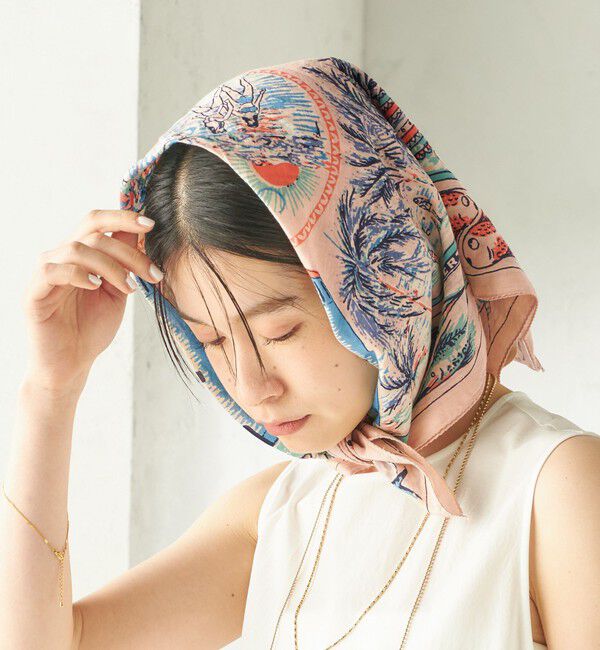 SHIPS for women「《予約》BINDU: スカーフ 64&times;64」|バンダナ・スカーフ|ピンク