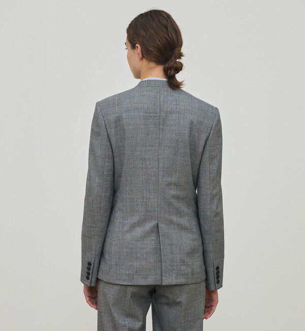 DES PRES「フランネルウールストレッチ ノーカラージャケット」|ノーカラージャケット|