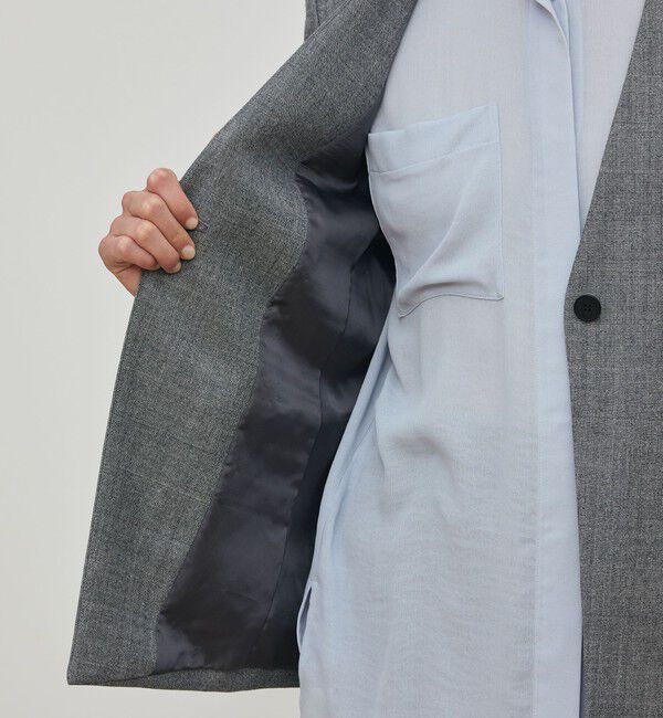 DES PRES「フランネルウールストレッチ ノーカラージャケット」|ノーカラージャケット|