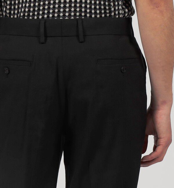 TOMORROWLAND MENS「ストレッチリネン ノープリーツスリムスラックス」|スラックス|