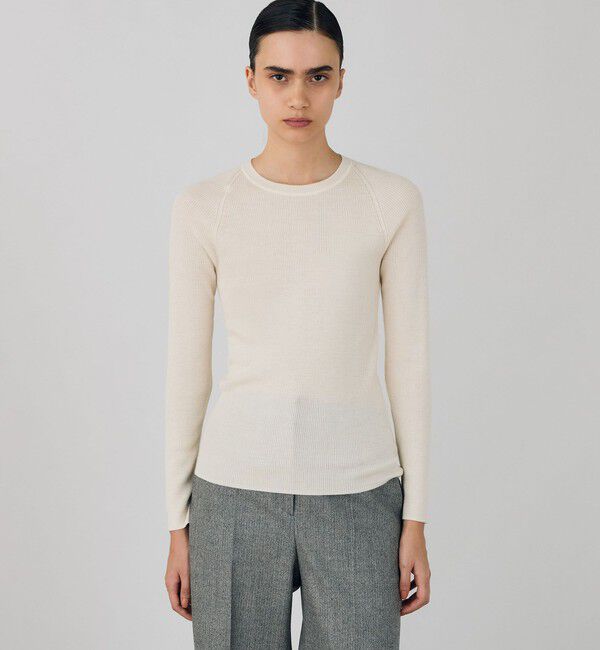 DES PRES「ウーステッドウールリブ クルーネックプルオーバー」|ニット・セーター|