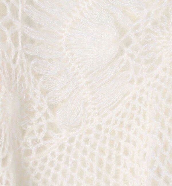 DES PRES「ヘアピンレースハンドニット Vネックカーディガン」|カーディガン|