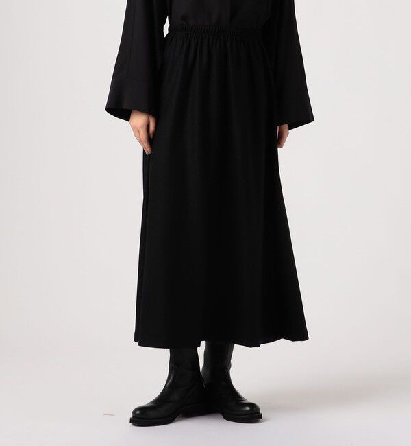 DES PRES「ニットコンビネーション ギャザーフレアスカート」|フレア|