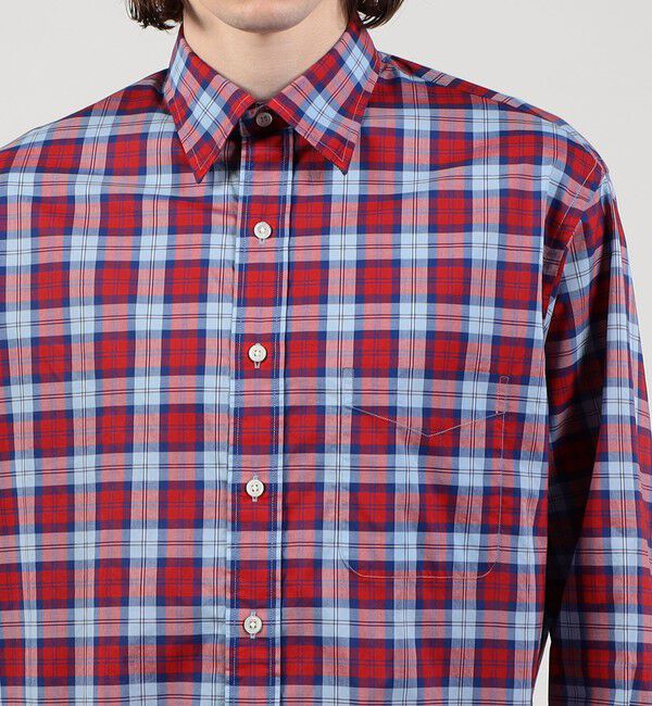TOMORROWLAND MENS「コットンポプリン チェックシャツ」|シャツ・ブラウス|