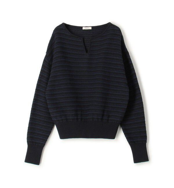 MACPHEE「ギマコットン キーネックプルオーバー」|ニット・セーター|69 ネイビー
