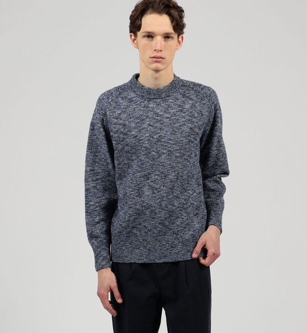 TOMORROWLAND MENS「TOMORROWLAND tricot コットンナイロンメランジニット クルーネックプルオーバー」|ニット・セーター|