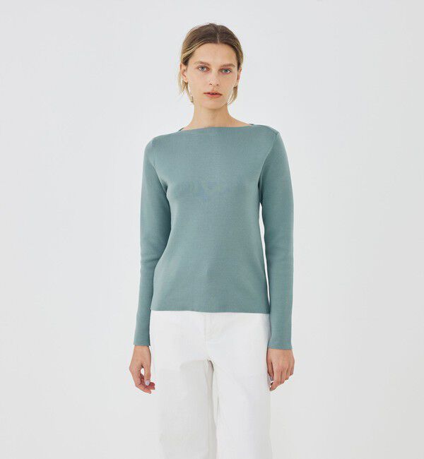 GALERIE VIE「シーアイランドコットン ボートネックプルオーバー」|ニット・セーター|