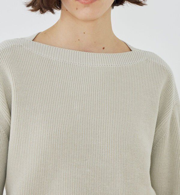 GALERIE VIE「フィッシャーマンズリブ ボートネックプルオーバー」|ニット・セーター|