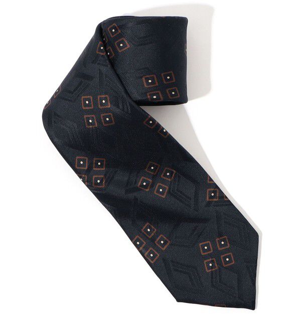 TOMORROWLAND GOODS「TOMORROWLAND シルクプリント 小紋柄ネクタイ」|ネクタイ・蝶ネクタイ|68 ネイビー系