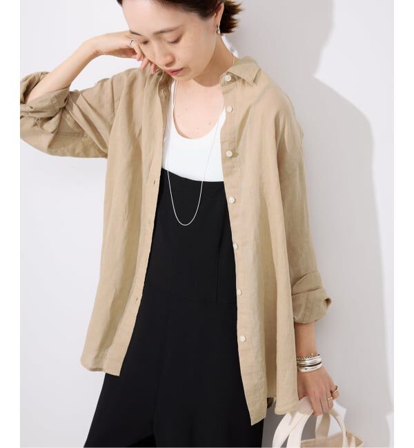 SLOBE IENA「《追加》リネンコットンレギュラーシャツ」|シャツ・ブラウス|