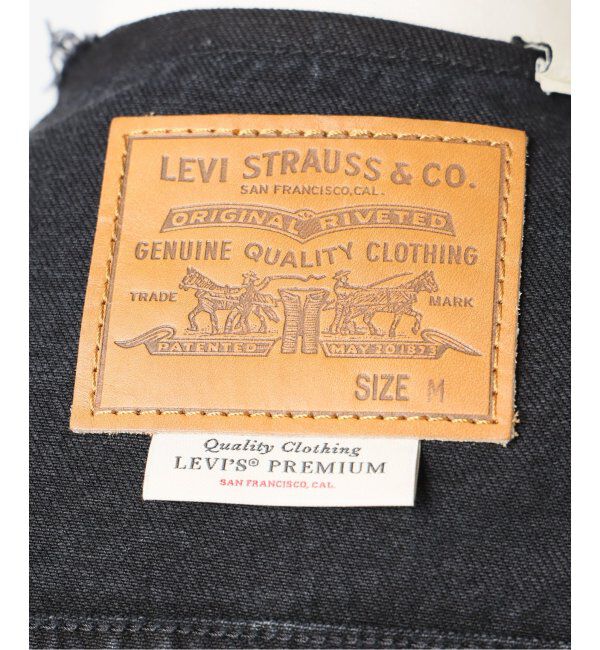 EDIFICE「《再入荷》Levi&rsquo;s(リーバイス) 別注 Type 1 Trucker Jacket BLACK "COLLARLESS"」|デニムジャケット|