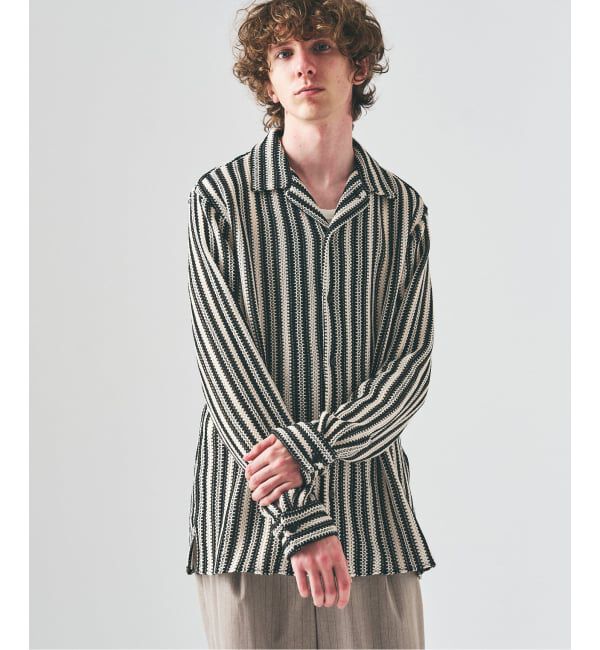 417 EDIFICE「P.A CROCHET シャツ」|シャツ・ブラウス|ブラック