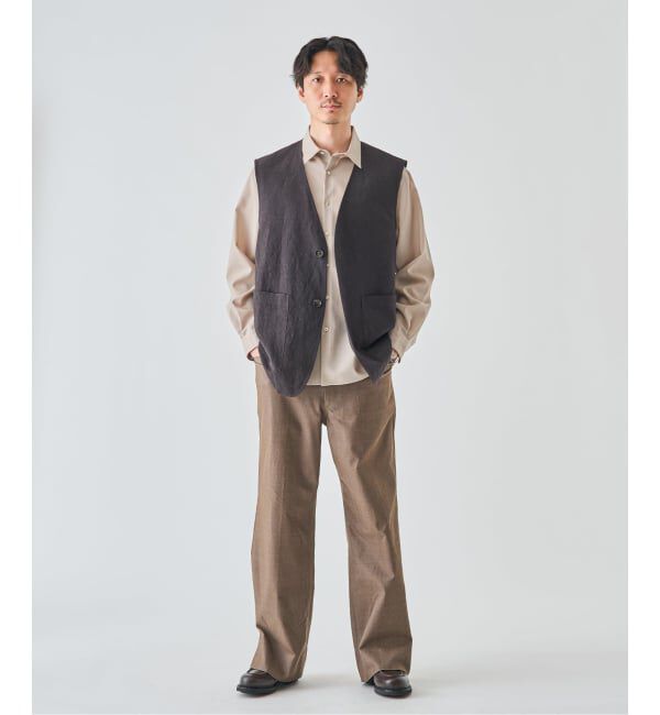 EDIFICE「《予約》ウールリネン オーバー ベスト」|ダウンベスト・ベスト|
