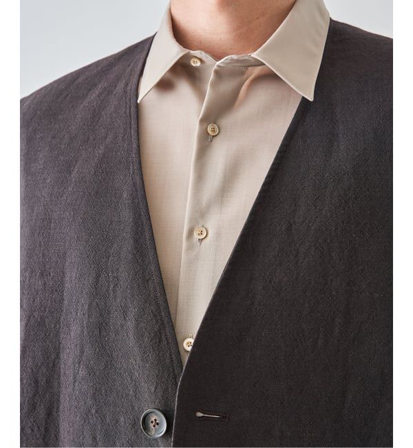 EDIFICE「《予約》ウールリネン オーバー ベスト」|ダウンベスト・ベスト|