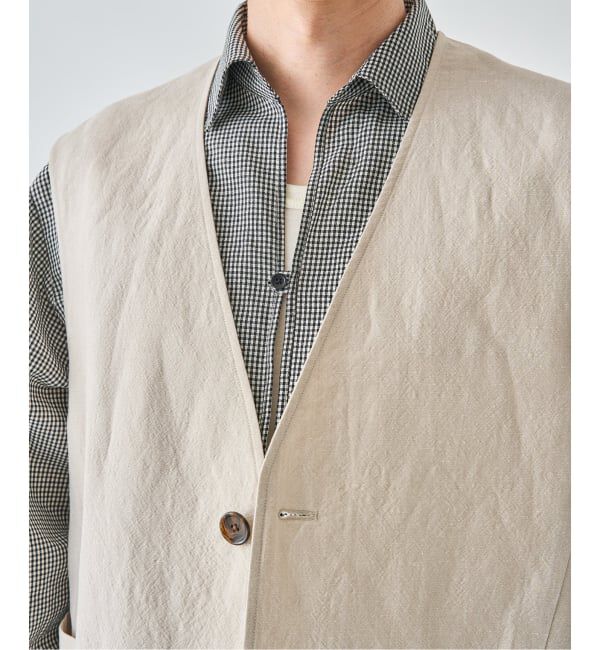 EDIFICE「《予約》ウールリネン オーバー ベスト」|ダウンベスト・ベスト|