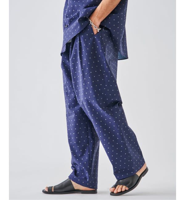 EDIFICE「《予約》サッカー プリント イージー パンツ」|スラックス|