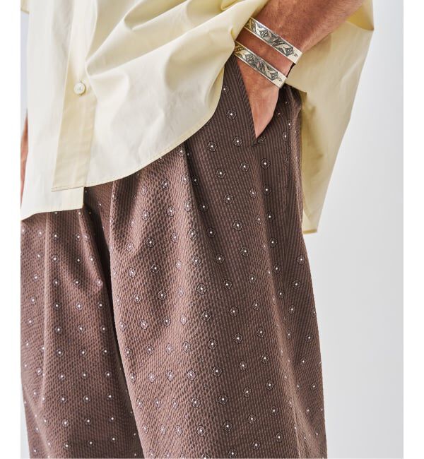 EDIFICE「《予約》サッカー プリント イージー パンツ」|スラックス|