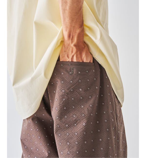 EDIFICE「《予約》サッカー プリント イージー パンツ」|スラックス|