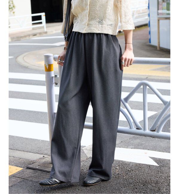 JOURNAL STANDARD「《追加》ウールライクストレッチワイドパンツ」|その他|グレー