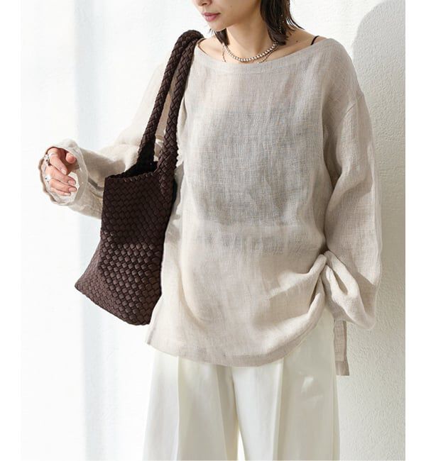 JOURNAL STANDARD「《予約》ゼフィールメッシュ2WAYブラウス」|シャツ・ブラウス|ベージュ