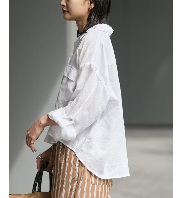 JOURNAL STANDARD「《予約》リネンレギュラーロールアップシャツ」|シャツ・ブラウス|