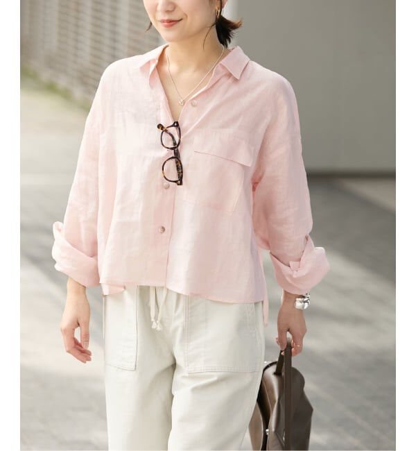 JOURNAL STANDARD「《予約》リネンレギュラーロールアップシャツ」|シャツ・ブラウス|