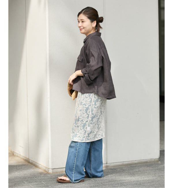 JOURNAL STANDARD「《予約》リネンレギュラーロールアップシャツ」|シャツ・ブラウス|