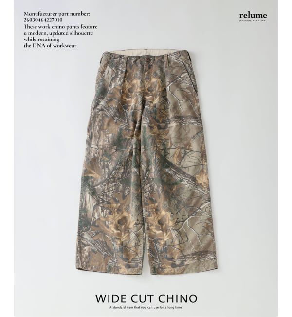 JOURNAL STANDARD relume「《予約》ワイドカット フェード チノパンツ」|チノ|カーキ