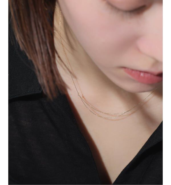 Lilas by Spick&Span「《WEB限定》デュアルチェーンダイヤネックレス K10」|ネックレス|ゴールド