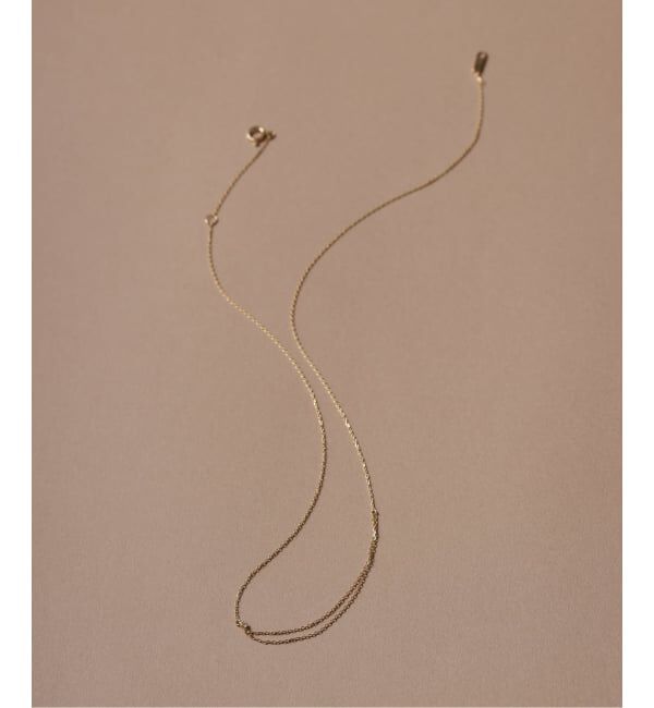 Lilas by Spick&Span「《WEB限定》デュアルチェーンダイヤネックレス K10」|ネックレス|