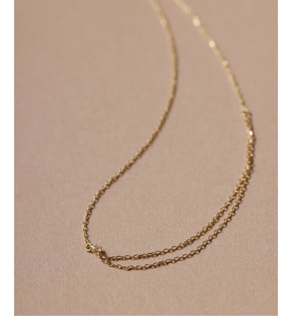Lilas by Spick&Span「《WEB限定》デュアルチェーンダイヤネックレス K10」|ネックレス|