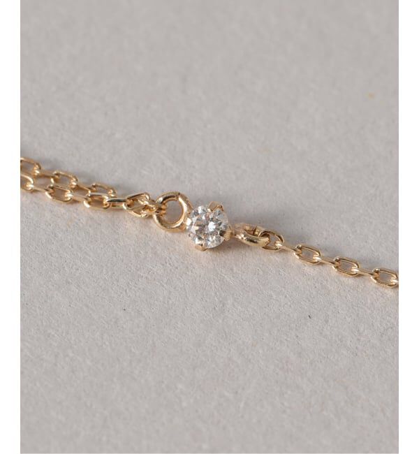 Lilas by Spick&Span「《WEB限定》デュアルチェーンダイヤネックレス K10」|ネックレス|