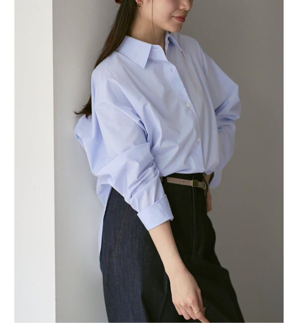 NOBLE「エフォートレスコットンニュアンスシャツ」|シャツ・ブラウス|サックスブルー