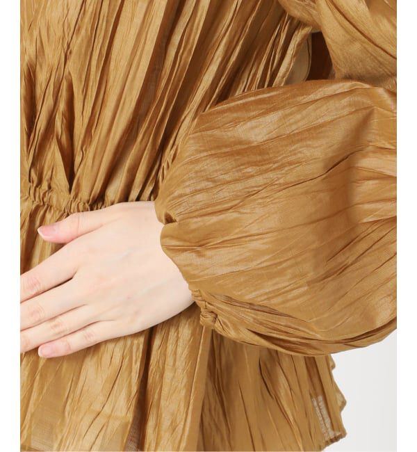 NOBLE「《追加予約》ランダムプリーツペプラムブラウス」|シャツ・ブラウス|